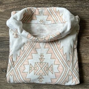 Pendleton Long Sleeve Pink and Gold Aztec Pattern